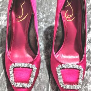 Sam Edelman Harriett PINK RHINESTONE EMBELLISHED EVENING PUMPS size 6 1/2